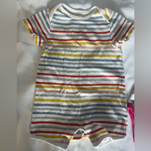 Kids, Old Navy romper 6-12 months and Betsy’s Johnson t-shirt size 12M - Picture 2 of 5